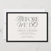 Invitation Élégant Script Avant Le Dîner De Répétition (Devant)