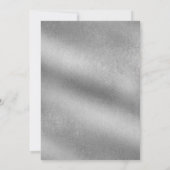 Invitation Élégant script avec Mariage minimal Argent Edge (Dos)
