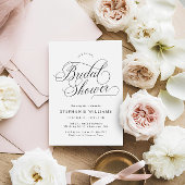 Invitation Élégant Script Baby Shower
