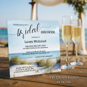Invitation Elegant Script Beach Bridal Shower
