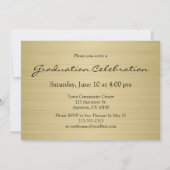 Invitation Élégant Script Black Gold Trois photo Graduation (Dos)