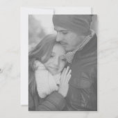 Invitation Élégant script blanc | Happy Couple Photo Black (Dos)