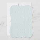 Invitation élégant script bleu poussiéreux douche à nuptiale  (Dos)