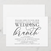 Invitation Élégant Script Brunch Moderne de Mariage Après-Cér (Devant / Derrière)