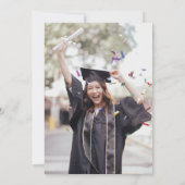 Invitation Élégant script classique de la photo Graduation (Dos)