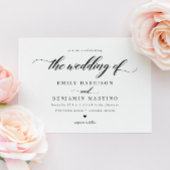 Invitation Élégant Script classique Mariage simple