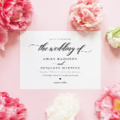 Invitation Élégant Script classique Mariage simple
