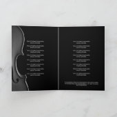 Invitation Elegant Script Classy Music Senior Recital Program (Intérieur)