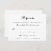Invitation Élégant Script Classy Traditionnel Mariage RSVP (Devant / Derrière)