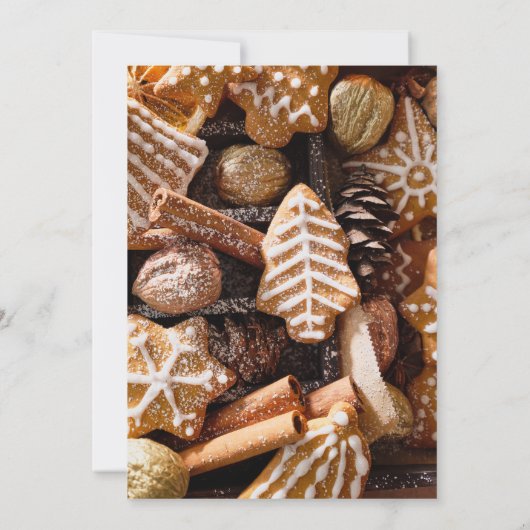 Invitation Élégant Script Cookie Exchange fête de Noël (Dos)