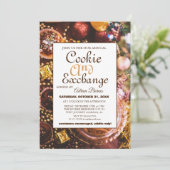 Invitation Élégant Script Cookie Exchange fête de Noël (Debout devant)