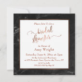 Invitation Élégant script cuivré avec baptême de mariage sur (Devant)