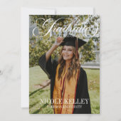 Invitation Elegant Script Custom Photo Graduation (Devant)