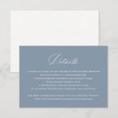 Invitation Élégant script de calligraphie Détails Mariage ble (Devant / Derrière)