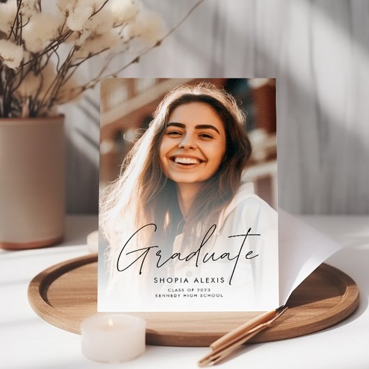 Invitation Élégant script de calligraphie Deux diplômes de ph