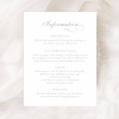 Invitation Élégant script de calligraphie Informations Mariag