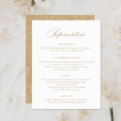 Invitation Élégant script de calligraphie Informations Mariag