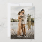 Invitation Élégant script de calligraphie Mariage en terre cu (Dos)