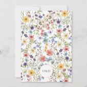 Invitation Élégant script de calligraphie Mariage floral simp (Dos)