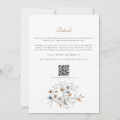 Invitation Élégant Script de Foliage d'hiver tout en un Maria (Dos)