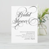 Invitation Élégant Script de luxe Fête des mariées minimalist (Debout devant)