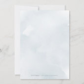 Invitation Élégant script de parties scintillant bleu floral  (Dos)