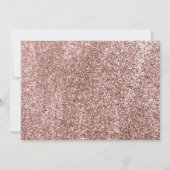 Invitation Élégant script de parties scintillant en or rose r (Dos)