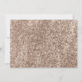 Invitation Élégant script de parties scintillant or chic rose (Dos)