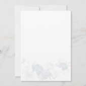 Invitation Élégant Script Dusty Blue Floral Fête des mariées (Dos)