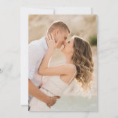 Invitation Élégant Script Dusty Rose Photo Fête des mariées (Dos)