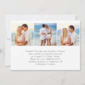 Invitation Élégant Script élégant 4 Photo Juste Marié Eloped (Dos)