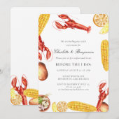 Invitation Elegant Script Engagement Party (Devant / Derrière)