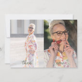 Invitation Élégant Script Floral Red Rose Photo 60e anniversa (Dos)