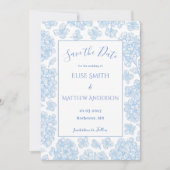 Invitation Elegant Script Floral Wedding Save The Date Card (Devant)