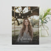 Invitation Elégant Script Future Mme Fête des mariées Photo (Debout devant)