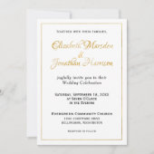 Invitation Élégant Script Gold Formal Ecriture Religieux (Devant)