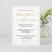 Invitation Élégant Script Gold Formal Ecriture Religieux (Debout devant)