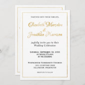 Invitation Élégant Script Gold Formal Ecriture Religieux (Devant / Derrière)