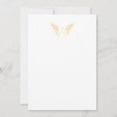Invitation Élégant Script Golden Overlay Cross Photo Baptism (Dos)