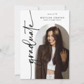 Invitation Elegant Script Grad Arch Photo Collage Graduation (Devant)