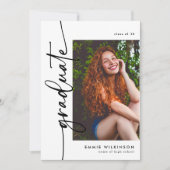 Invitation Elegant Script Graduate 4 Photo Collage Graduation (Devant)