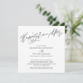 Invitation Elegant Script Happily Ever After Simple Reception (Debout devant)