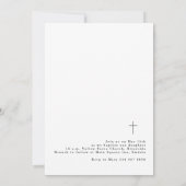 Invitation Elegant Script Hazy Photo Simple Baptism (Dos)