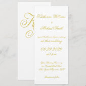 Invitation Elegant Script Island Citrus Yellow Wedding Invite (Devant / Derrière)