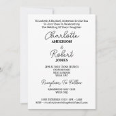 Invitation Élégant Script M. Et Mme Mariage Photo (Devant)