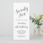 Invitation Élégant script manuscrit 75e anniversaire (Debout devant)