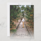 Invitation Élégant script manuscrit photo QR Code Mariage (Dos)