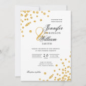 Invitation Élégant Script Mariage Gold Parties scintillant Co (Devant)