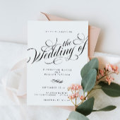 Invitation Élégant Script Mariage moderne