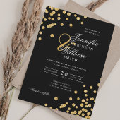 Invitation Élégant Script Mariage Parties scintillant or Conf